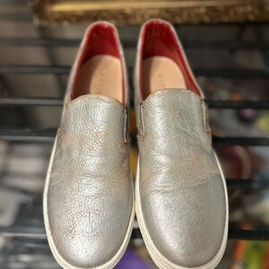Bed Stu Stylish Silver Slip-On Women's Shoes
